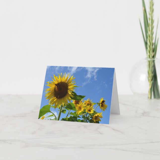 Sunflowers & Butterflies Card (Front)