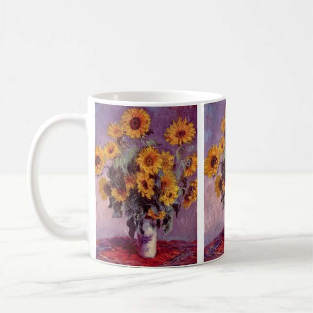Sunflowers by Claude Monet Coffee Mug (Left)