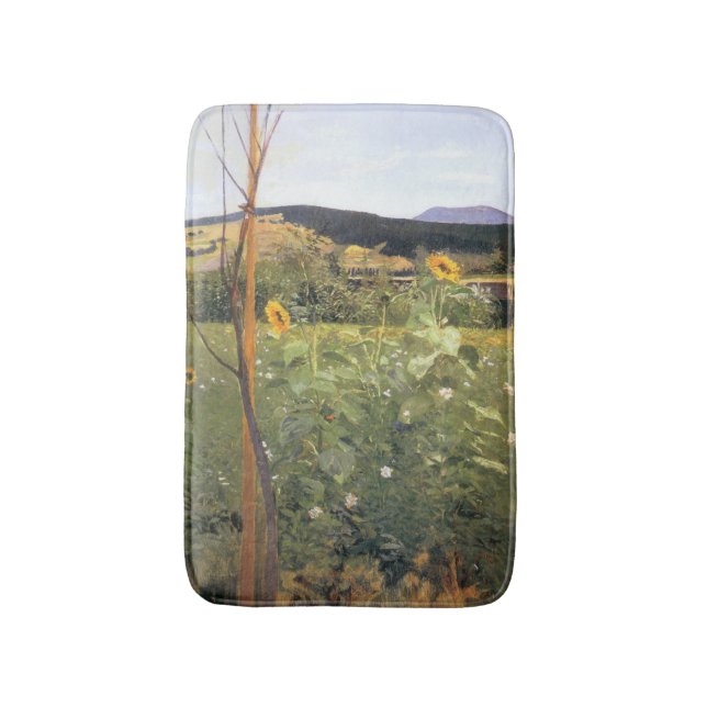 Sunflowers (by Jacek Malczewski) Bath Mat (Front Vertical)