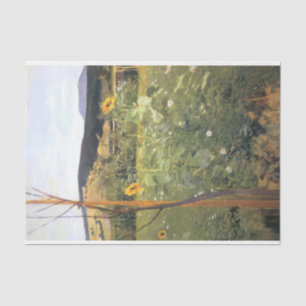 Sunflowers (by Jacek Malczewski) Tissue Paper