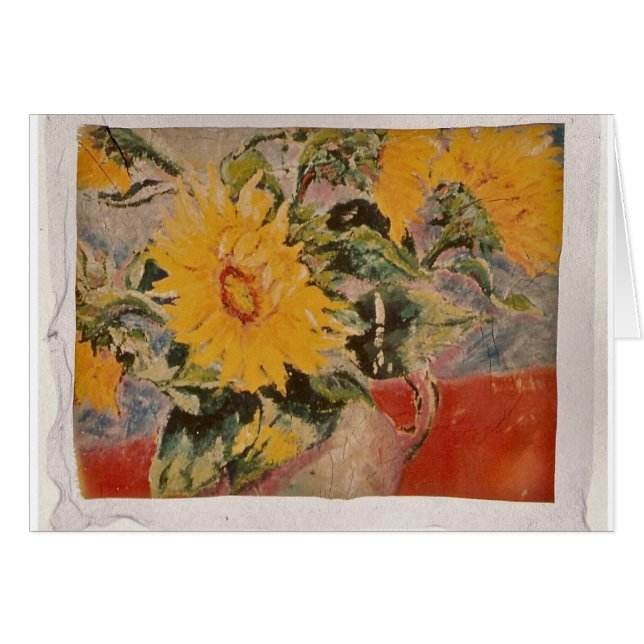 Sunflowers by Suzanne, blank card (Front Horizontal)