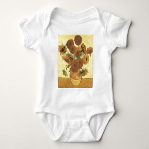 Sunflowers by Van Gogh Baby Bodysuit