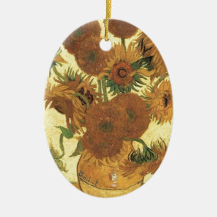 Sunflowers by Van Gogh Ceramic Ornament