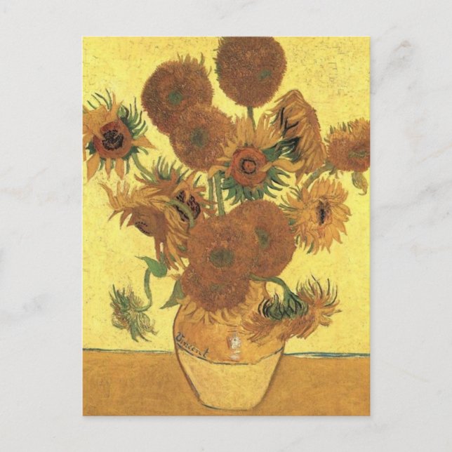 Sunflowers by Van Gogh Postcard (Front)