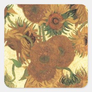 Sunflowers by Van Gogh Square Sticker