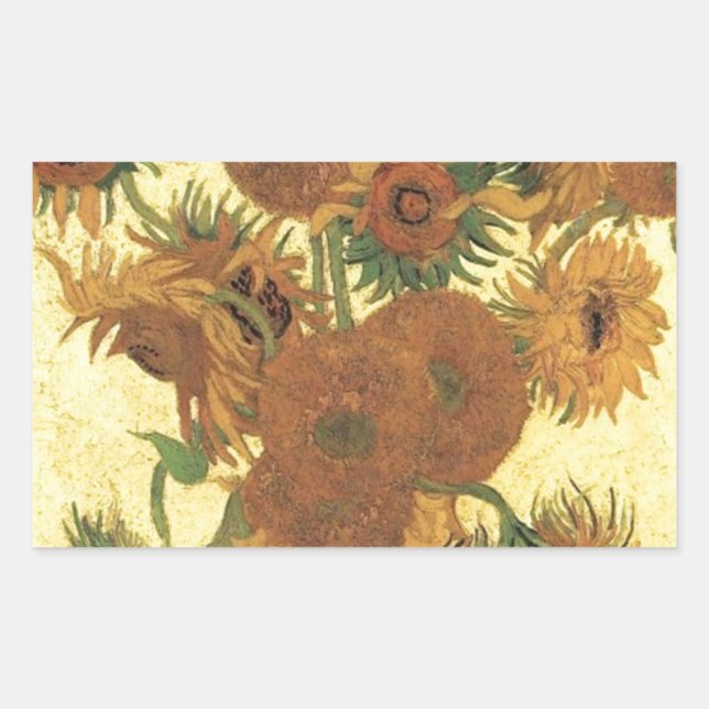 Sunflowers by Van Gogh Sticker (Front)