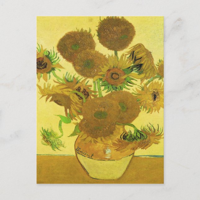 Sunflowers By Vincent Van Gogh Postcard (Front)