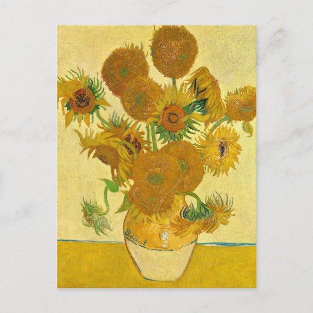 Sunflowers by Vincent Van Gogh Postcard (Front)
