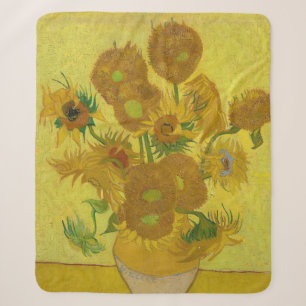 Sunflowers by Vincent Van Gogh Sherpa Blanket