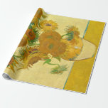 Sunflowers by Vincent Van Gogh Wrapping Paper<br><div class="desc">Sunflowers by Vincent Van Gogh</div>