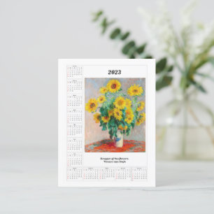 Sunflowers Calendar for 2023 Vincent van Gogh Postcard