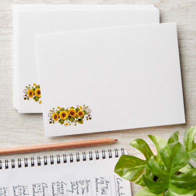 Sunflowers Card Envelope (Stacked)
