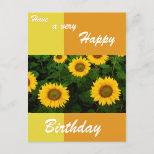Sunflowers - Carte postale Joyeuse Anniversaire
