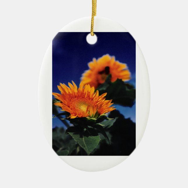 Sunflowers Ceramic Ornament (Front)