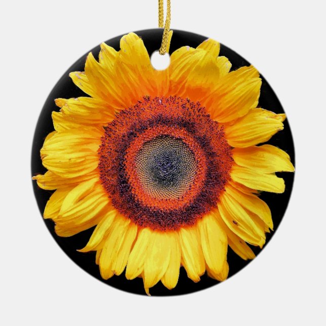 SUNFLOWERS CERAMIC ORNAMENT (Front)