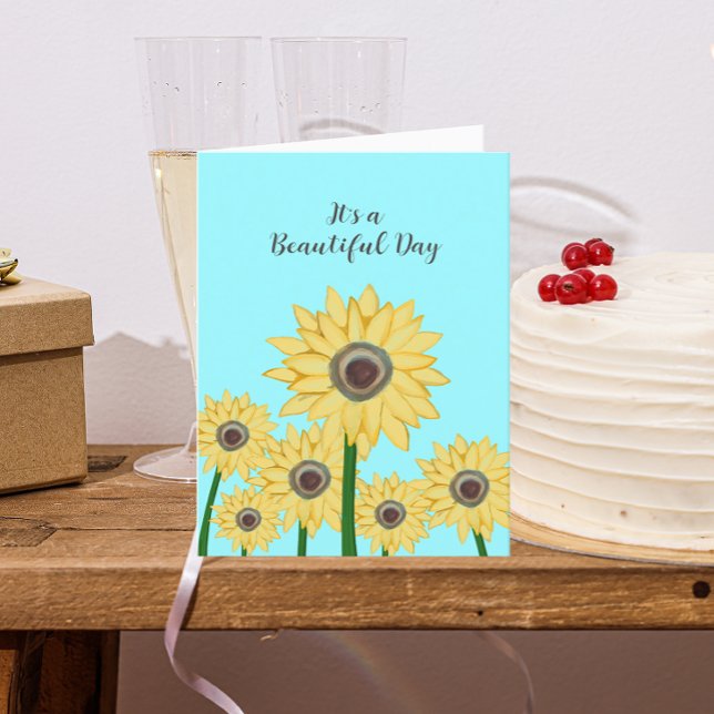 Sunflowers C'est une belle carte de jour (Créateur téléchargé)