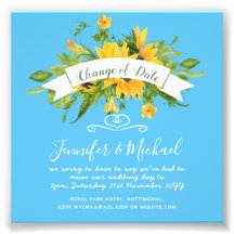 Sunflowers Change of Date Postponement Plans Note Photo Print