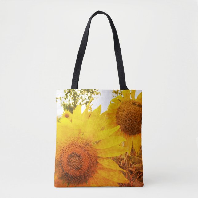 Sunflowers Custom All-Over-Print Tote Bag (Front)