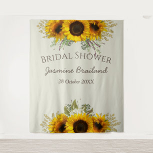 Sunflowers custom bridal shower tapestry