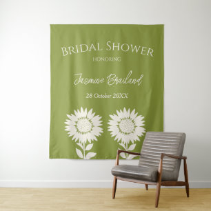 Sunflowers custom bridal shower tapestry