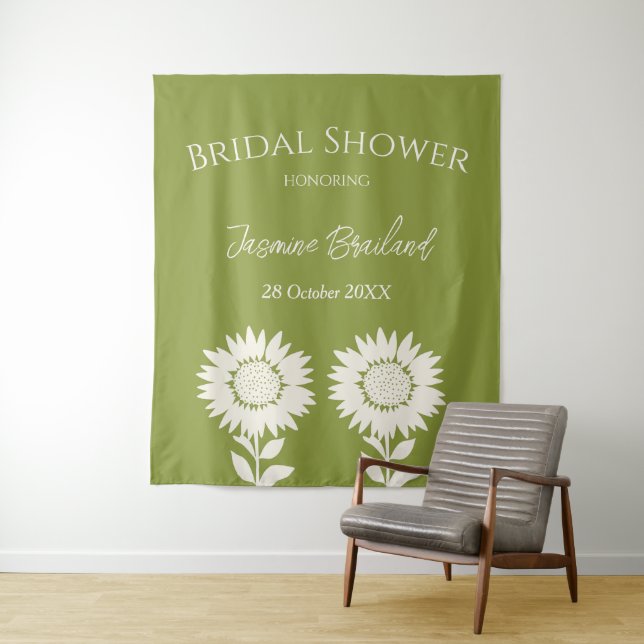 Sunflowers custom bridal shower   tapestry (In Situ)