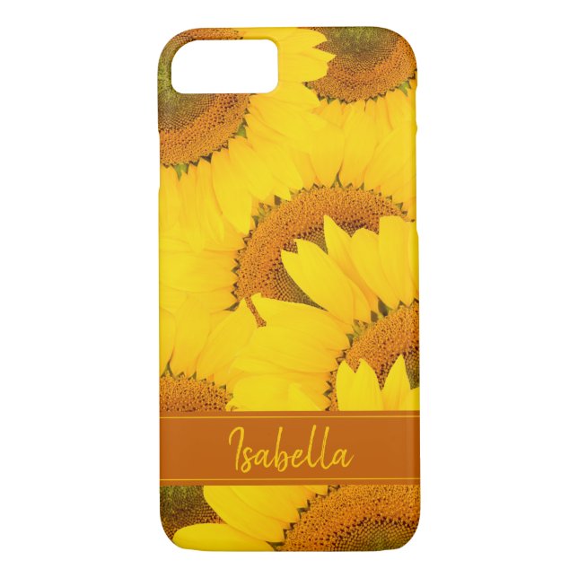 Sunflowers Custom Name Case-Mate iPhone Case (Back)