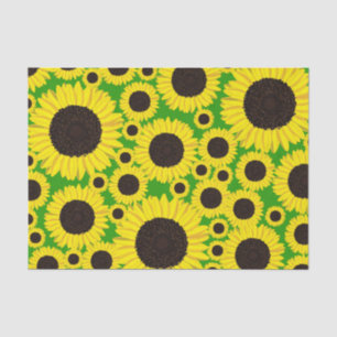 Sunflowers Cute 1st Birthday Party Tissue Paper