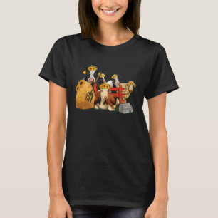 Sunflowers Dairy Cow Mom Heifer Farming Farm Anima T-Shirt