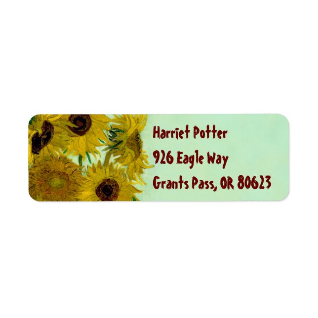 Sunflowers dans Vase Van Gogh Art (Devant)
