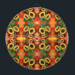 Sunflowers Dart Board - Painting<br><div class="desc">Beautiful Sunflowers MIGNED Painting</div>