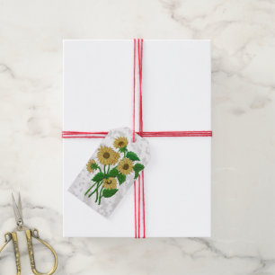 Sunflowers design  gift tags