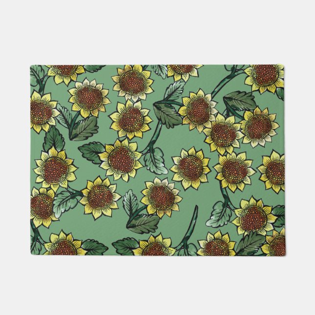 Sunflowers                                         doormat (Front)