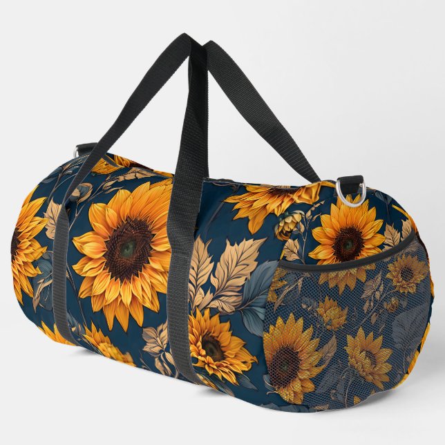Sunflowers Duffle Bag (Right Corner)