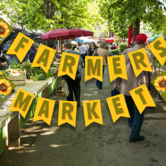 Sunflowers Farmers Market  Bunting Flags