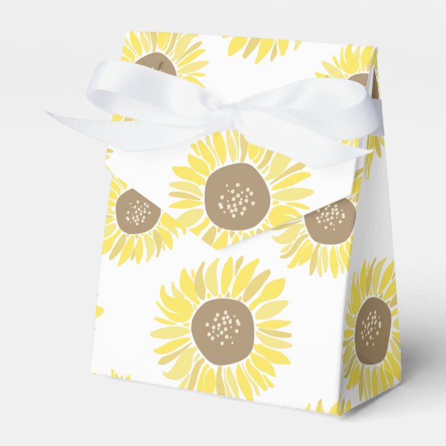 Sunflowers Favor Box (Front Side)