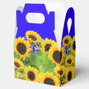 Sunflowers Favour Bag Ukrainian Flag Colours Freed Favor Box