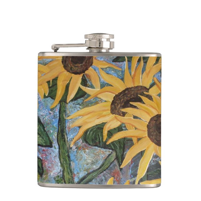 Sunflowers flask (Front)