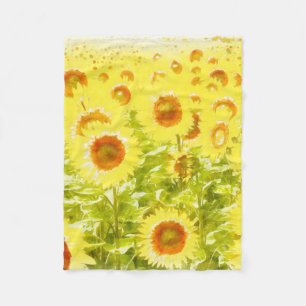 sunflowers fleece blanket