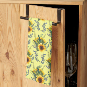 Sunflowers Floral  Kitchen Towel
