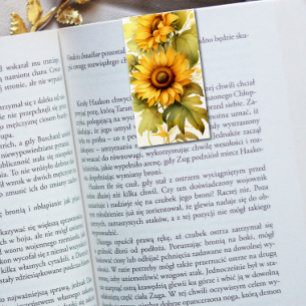 Sunflowers Folding Bookmarks Bookmarkers Business Card