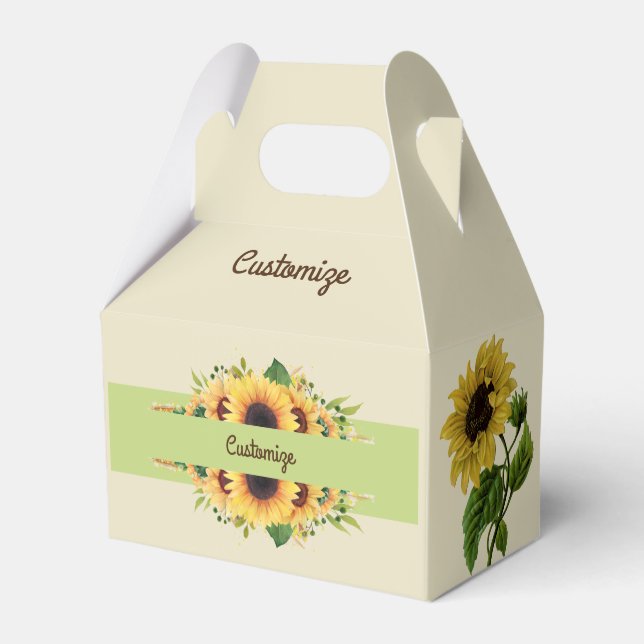 Sunflowers For Any Occasion Favour Box (Front Side)