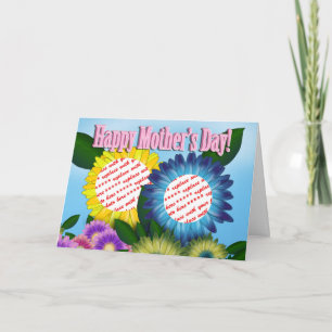Sunflowers for Mom Dual Frame For Mother's Day Card
