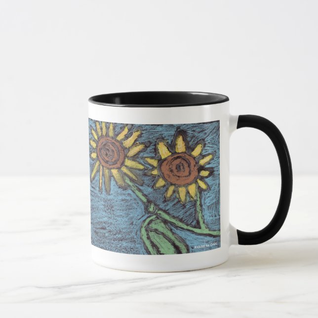 Sunflowers Forever - Kids Art for CHOC  Mug (Right)