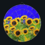 Sunflowers - Freedom Ukraine - Peace Dartboard<br><div class="desc">Sunflowers - Freedom Ukraine Peace Ukrainian Flag - Support Independence Together - Victory !  You can transfer to 1000  Zazzle products.  Resize and move or remove and add elements / text with customization tool. Add Your Special Text !</div>
