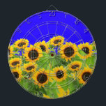 Sunflowers - Freedom Ukraine - Peace Dartboard<br><div class="desc">Sunflowers - Freedom Ukraine Peace Ukrainian Flag - Support Independence Together - Victory !  You can transfer to 1000  Zazzle products.  Resize and move or remove and add elements / text with customization tool. Add Your Special Text !</div>