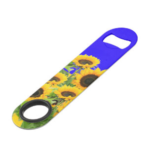 Sunflowers - Freedom Ukraine Peace Ukrainian Flag  Bar Key