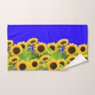 Sunflowers - Freedom Ukraine Peace Ukrainian Flag Bath Towel Set