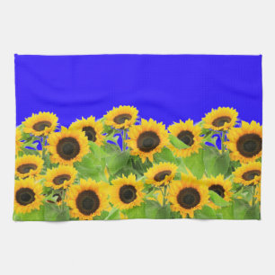 Sunflowers - Freedom Ukraine Peace Ukrainian Flag  Kitchen Towel