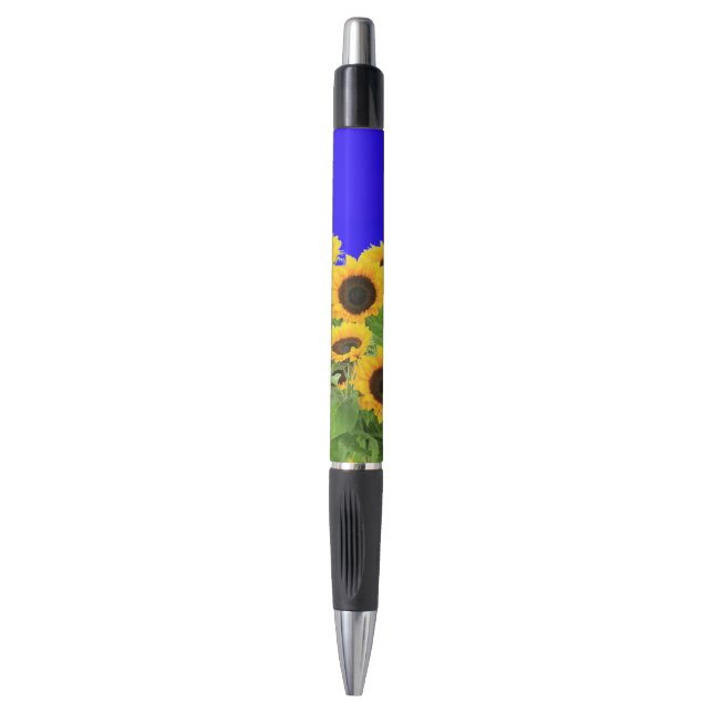 Sunflowers - Freedom Ukraine Peace Ukrainian Flag  Pen (Front Vertical)