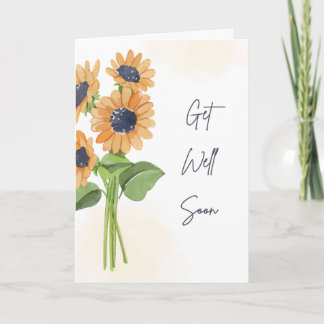 Sunflowers Get Well Soon Card